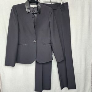 Men's Black Suit with Satin Lapel